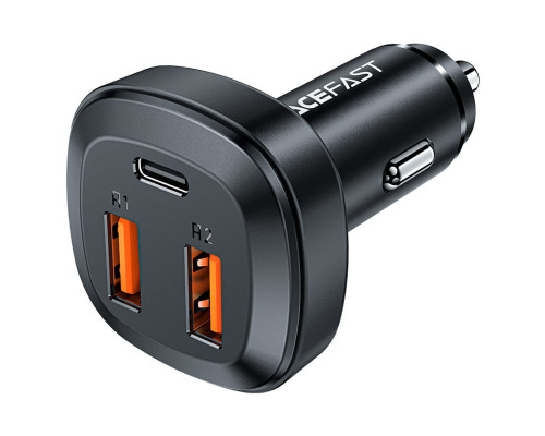 Автомобільний зарядний пристрій ACEFAST B9 66W(2USB-A+USB-C) three port metal car charger (6974316281726)