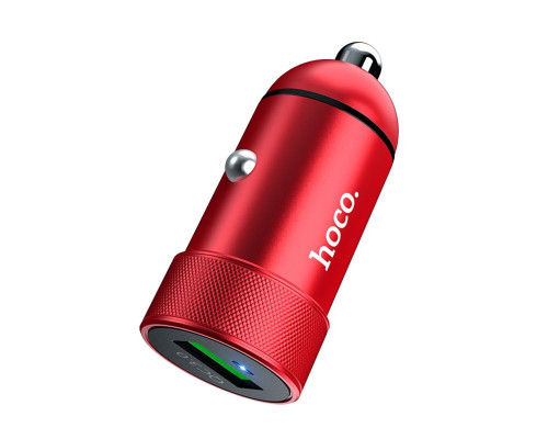 Автомобільний зарядний пристрій HOCO Z32 Speed Up single port QC3.0 car charger Red