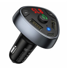 АЗП з FM-модулятором HOCO E51 Road treasure car BT FM transmitter Black