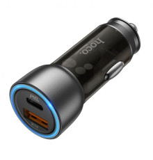 Автомобільний зарядний пристрій HOCO NZ8 Sprinter 43W dual port PD25W+QC3.0 car charger Brown