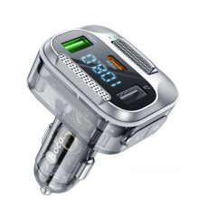 АЗП з FM-модулятором HOCO E75 Bravery PD30W+QC3.0 car BT FM transmitter Jazz Black