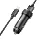 Автомобільний зарядний пристрій HOCO Z49 Level dual port car charger set(Type-C) Black