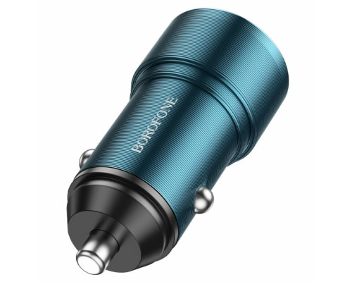 Автомобільний зарядний пристрій BOROFONE BZ19A Wisdom single port QC3.0 car charger 18W Sapphire Blue