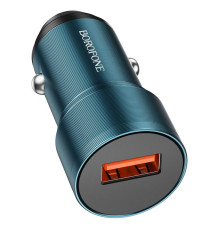 Автомобільний зарядний пристрій BOROFONE BZ19A Wisdom single port QC3.0 car charger 18W Sapphire Blue