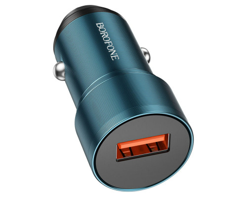 Автомобільний зарядний пристрій BOROFONE BZ19A Wisdom single port QC3.0 car charger 18W Sapphire Blue