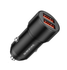 Автомобільний зарядний пристрій BOROFONE BZ19B Wisdom 36W dual port QC3.0 car charger Black