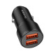 Автомобільний зарядний пристрій BOROFONE BZ19B Wisdom 36W dual port QC3.0 car charger Black