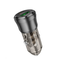 Автомобільний зарядний пристрій BOROFONE BZ25 Journey PD38W(1C1A) car charger Transparent Black