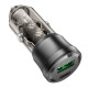 Автомобільний зарядний пристрій BOROFONE BZ25 Journey PD38W(1C1A) car charger Transparent Black