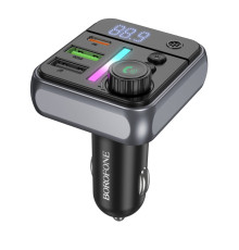 АЗП з FM-модулятором BOROFONE BC50 Ascenso PD20W+QC3.0 car BT FM transmitter Black (6941991115257)