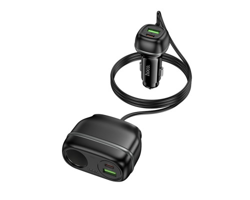 Автомобільний зарядний пристрій HOCO Z59A Rank 96W(2C2A) cigarette lighter slot car charger Black (6942007641517)
