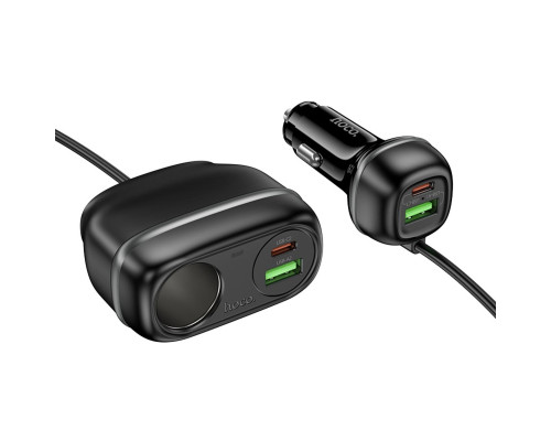 Автомобільний зарядний пристрій HOCO Z59A Rank 96W(2C2A) cigarette lighter slot car charger Black (6942007641517)