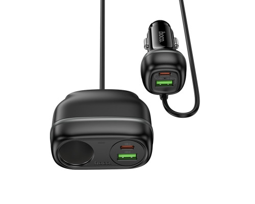 Автомобільний зарядний пристрій HOCO Z59A Rank 96W(2C2A) cigarette lighter slot car charger Black (6942007641517)