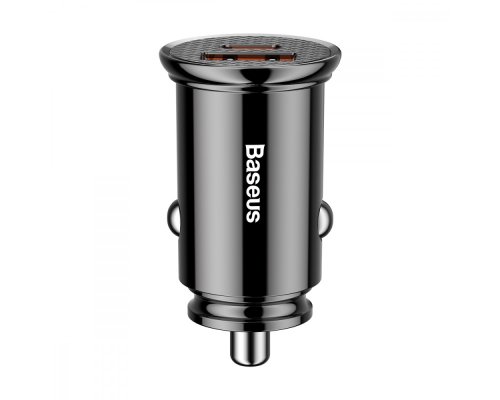 АЗП Baseus Circular Plastic 30W 3A 1USB-A+1USB-C black PLS-00-00042069