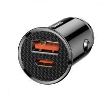 АЗП Baseus Circular Plastic 30W 3A 1USB-A+1USB-C black PLS-00-00042069