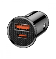 АЗП Baseus Circular Plastic 30W 3A 1USB-A+1USB-C black PLS-00-00042069