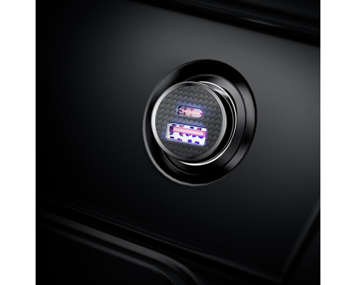 АЗП Baseus Circular Plastic 30W 3A 1USB-A+1USB-C black PLS-00-00042069