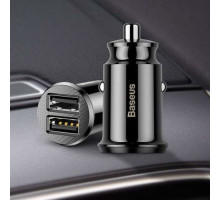 Автомобільний зарядний пристрій Baseus Grain Car Charger 3.1A Black