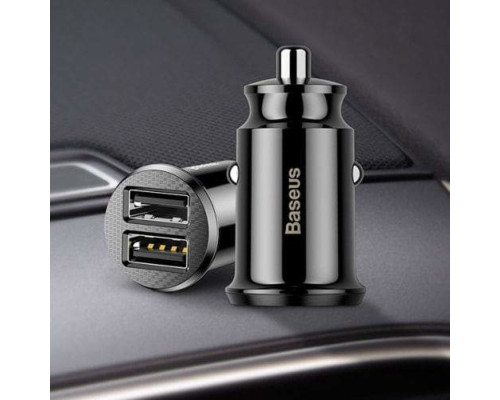 Автомобільний зарядний пристрій Baseus Grain Car Charger 3.1A Black