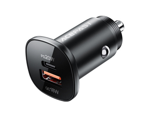 Автомобільний зарядний пристрій ACEFAST B1 mini 38W(USB-C+USB-A) dual-port metal car charger