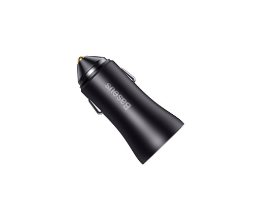 АЗП Baseus Golden Contactor Max Dual Fast Charger Car Charger U+U 60W Dark Gray (CGJM000013)