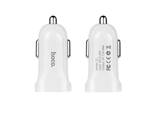 Автомобільний зарядний пристрій HOCO Z2 single-port car charger White