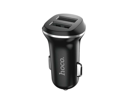 Автомобільний зарядний пристрій HOCO Z1 double ported Car Charger Black