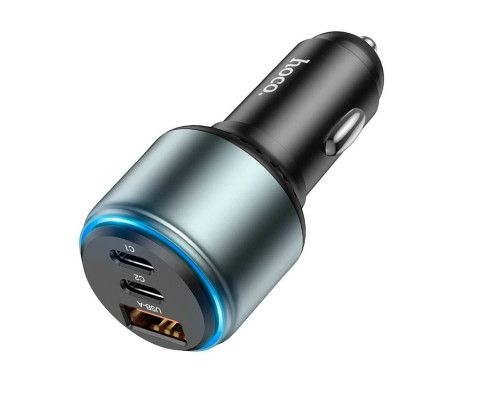 Автомобільний зарядний пристрій HOCO NZ9 Galloper 95W three-port(2C1A) car charger Black