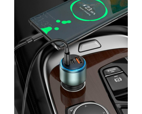 Автомобільний зарядний пристрій HOCO NZ9 Galloper 95W three-port(2C1A) car charger Black