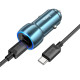 Автомобільний зарядний пристрій HOCO Z48 Tough 40W dual port(2C) car charger set(Type-C to Type-C) Sapphire Blue