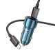 Автомобільний зарядний пристрій HOCO Z48 Tough 40W dual port(2C) car charger set(Type-C to Type-C) Sapphire Blue