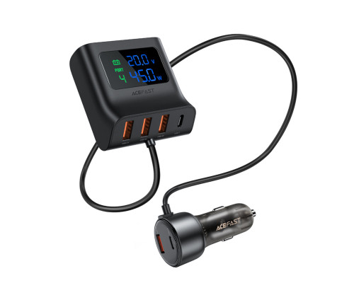 Автомобільний зарядний пристрій ACEFAST B11 138W Car Charger Splitter with Digital Display Black