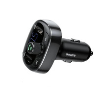 АЗП з FM-модулятор Baseus T Shaped S-09 Car Bluetooth MP3 Player Black