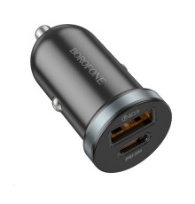 Автомобільний зарядний пристрій BOROFONE BZ22 Scenery dual port PD30W+QC3.0 car charger Black