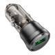 Автомобільний зарядний пристрій BOROFONE BZ23 Noble single-port QC3.0 car charger Transparent Black