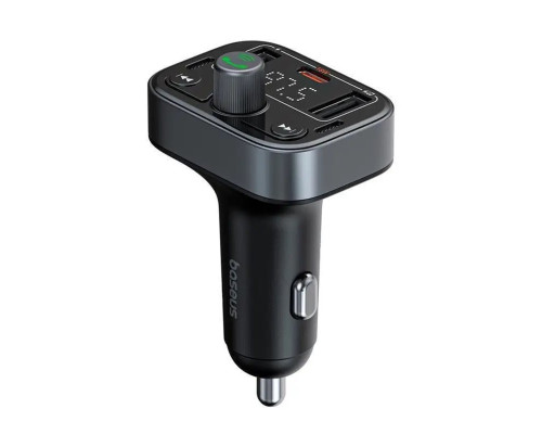 АЗП з FM-модулятором Baseus S-09 Lite Series Car FM Transmitter Cluster Black