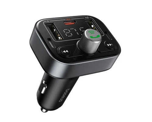 АЗП з FM-модулятором Baseus S-09 Lite Series Car FM Transmitter Cluster Black