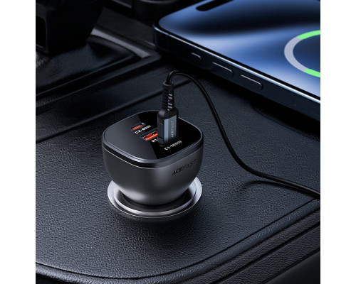 Автомобільний зарядний пристрій ACEFAST B14 165W (2*USB-C+USB-A) 3-port car charger Black