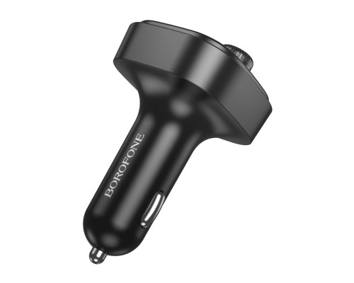 АЗП з FM-модулятором BOROFONE BC59 Heroic car BT FM transmitter Black (6941991117312)