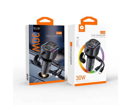 АЗП з FM-модулятором WUW-C220 Black (6972573337408)