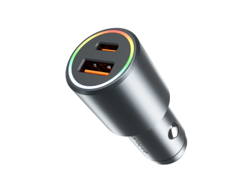 АЗП Proove Double Energy Plus 53W 3A 1USB-A+1USB-C metal gray PLS-00-00112582