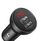 АЗП Baseus Digital Display Dual USB 4.8A Car Charger 24W+Three Primary Colors 3-in-1 Cable1.2M