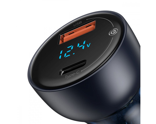 Автомобільний зарядний пристрій Baseus Particular Digital Display QC+PPS Dual Quick Charger Car Charger 65W Dark Gray (CCKX-C0G)