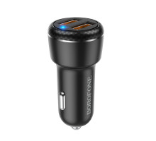 Автомобільний зарядний пристрій BOROFONE BZ17 Core dual port QC3.0 car charger set(Micro) 18W