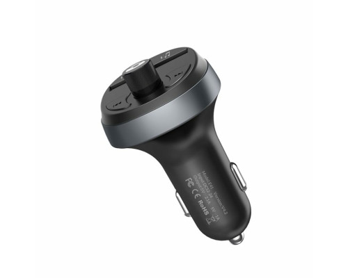 АЗП з FM-модулятором HOCO E41 In-car audio wireless FM transmitter Black (6931474706782)