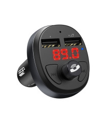 АЗП з FM-модулятором HOCO E41 In-car audio wireless FM transmitter Black (6931474706782)