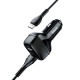 Автомобільний зарядний пристрій HOCO Z36 Leader dual port car charger set(Micro) Black