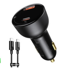 Автомобільний зарядний пристрій Baseus Superme Digital Display PPS Dual Quick Charger Car Charger Black (TZCCZX-01)
