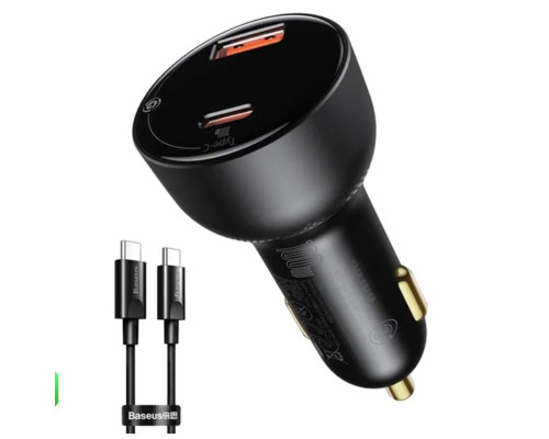 Автомобільний зарядний пристрій Baseus Superme Digital Display PPS Dual Quick Charger Car Charger Black (TZCCZX-01)