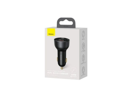 Автомобільний зарядний пристрій Baseus Superme Digital Display PPS Dual Quick Charger Car Charger Black (TZCCZX-01)